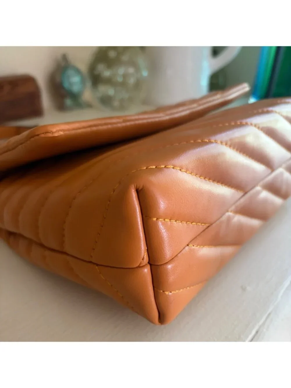 NWT Tory Burch Kira Chevron Leather Convertible Shoulder Bag Squash Orange